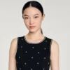 Maxikleid mit Strass-Blumenprint