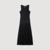 Maxikleid mit Strass-Blumenprint