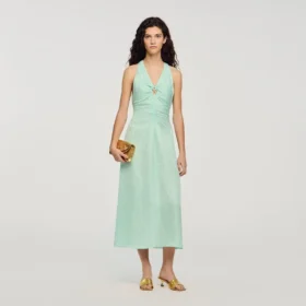 Maxikleid mit V-Ausschnitt und Blumenmuster