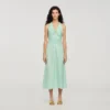 Maxikleid mit V-Ausschnitt und Blumenmuster