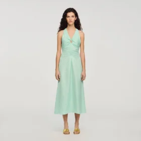 Maxikleid mit V-Ausschnitt und Blumenmuster