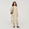 Midi-Kleid aus floraler Spitze