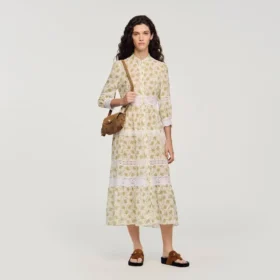Midi-Kleid aus floraler Spitze