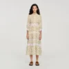 Midi-Kleid aus floraler Spitze