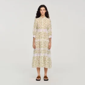Midi-Kleid aus floraler Spitze