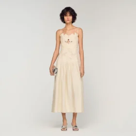 Midi-Kleid aus Guipure-Spitze