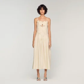 Midi-Kleid aus Guipure-Spitze