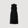 Midi-Kleid aus Plissee-Spitze