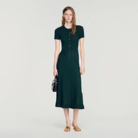 Midi-Kleid aus Pointelle-Strick
