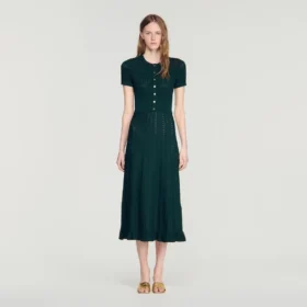 Midi-Kleid aus Pointelle-Strick