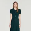 Midi-Kleid aus Pointelle-Strick