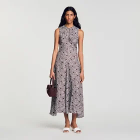 Midi-Kleid mit Gänseblümchen-Print