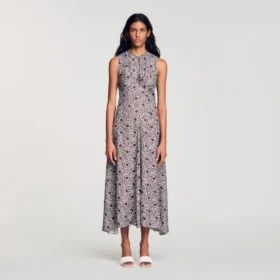 Midi-Kleid mit Gänseblümchen-Print