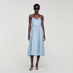 Midi-Kleid mit Pailletten