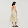 Midi-Kleid mit Trägern und Blumenmuster