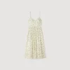 Midi-Kleid mit Trägern und Blumenmuster