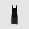 Midi-Strickkleid mit Fransen