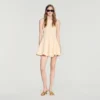 Mini-Kleid aus Blumenjacquard