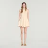 Mini-Kleid aus Blumenjacquard