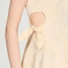 Mini-Kleid aus Blumenjacquard