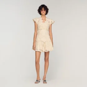 Mini-Kleid aus Guipure-Spitze