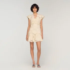 Mini-Kleid aus Guipure-Spitze