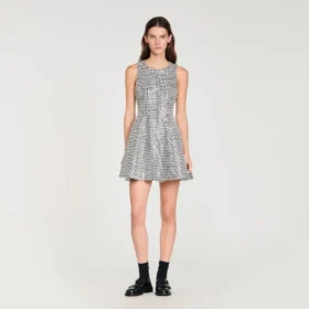 Mini-Kleid aus Tweed und Pailletten