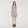 Mini-Kleid aus Tweed und Pailletten