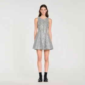 Mini-Kleid aus Tweed und Pailletten