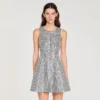 Mini-Kleid aus Tweed und Pailletten