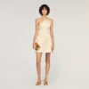 Mini-Kleid mit einem Träger und Satin-Optik