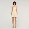 Mini-Kleid mit einem Träger und Satin-Optik