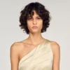 Mini-Kleid mit einem Träger und Satin-Optik