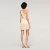 Mini-Kleid mit einem Träger und Satin-Optik