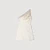 Mini-Kleid mit einem Träger und Satin-Optik