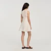 Mini-Leinenkleid mit Bortenverzierung