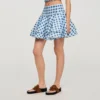 Mini-Rock aus Leinen mit Gingham-Karomuster