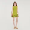 Mini-Strickkleid mit Blumenmuster
