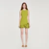 Mini-Strickkleid mit Blumenmuster