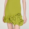Mini-Strickkleid mit Blumenmuster