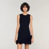 Mini-Strickkleid mit Blumenmuster