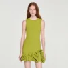 Mini-Strickkleid mit Blumenmuster