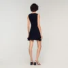 Mini-Strickkleid mit Blumenmuster