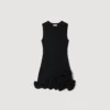 Mini-Strickkleid mit Blumenmuster