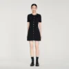 Mini-Strickkleid mit Knopfleiste