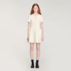 Mini-Strickkleid mit Pointelle-Muster