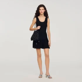 Mini-Strickkleid mit Rüschen