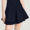 Mini-Strickkleid mit Rüschen