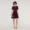 Minikleid aus Strick mit Blumenmuster