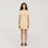 Minikleid aus Strick mit Blumenmuster